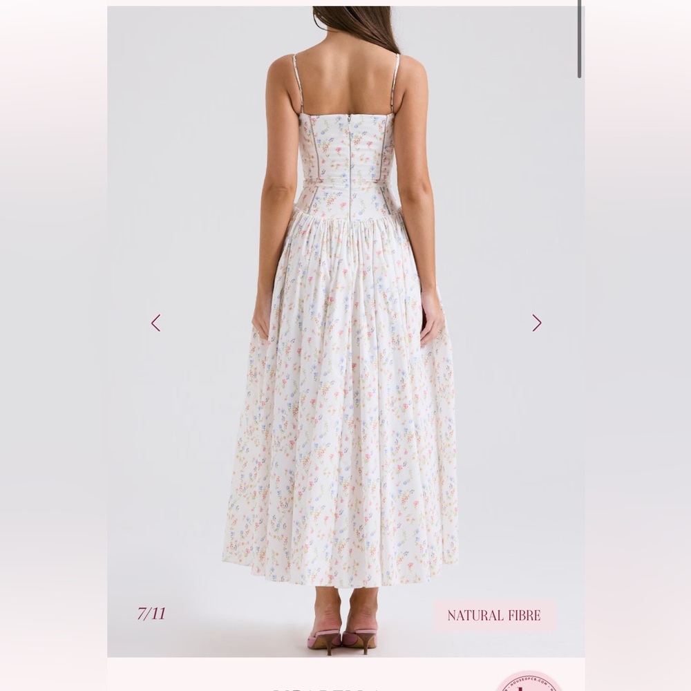 House of CB YSABELLA
White Posy Print Cotton Maxi Sundress - Picture 3 of 7